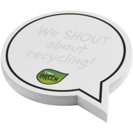Sticky-Mate® karteczki samoprzylepne z materiałów z recyklingu w kształcie chmurek na tekst biały (21018601)