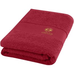 Charlotte bawełniany ręcznik kąpielowy o gramaturze 450 g/m² i wymiarach 50 x 100 cm czerwony